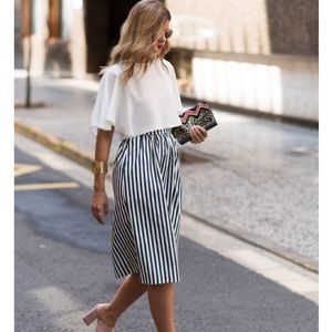 Zara Crop Top Blouse with Flutter Sleeves